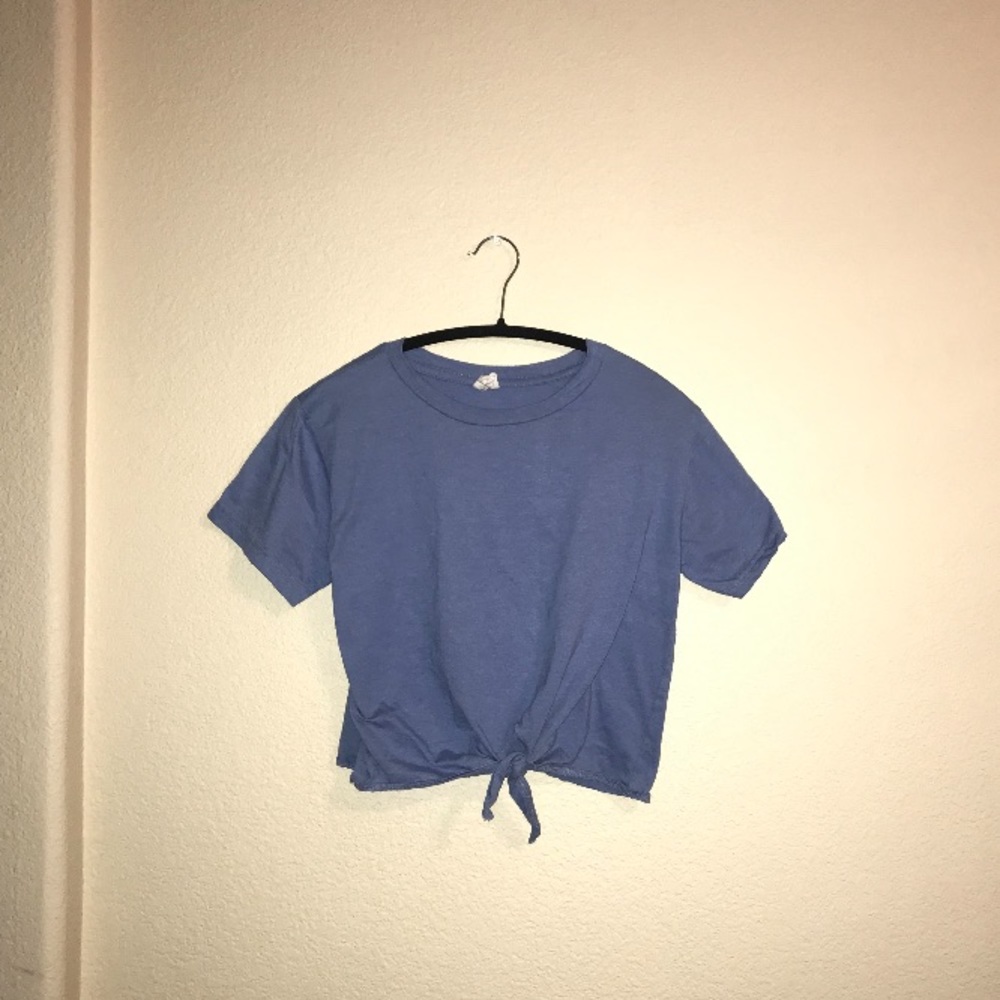 Baby blue crop top